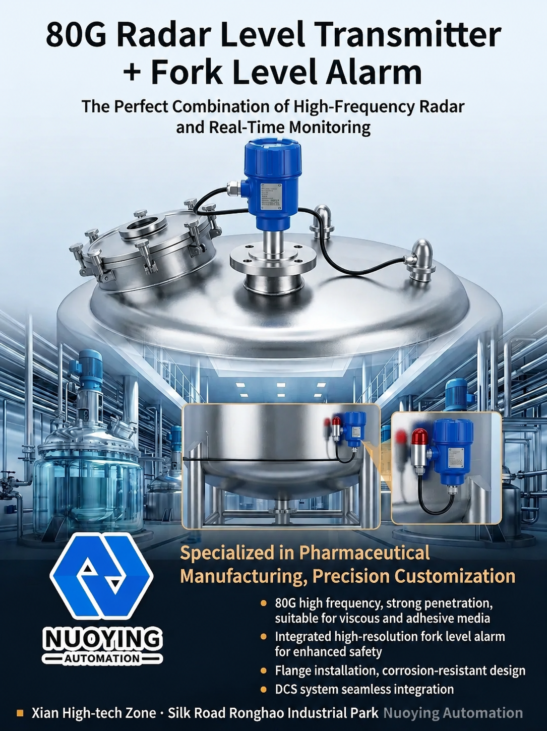 Các trường hợp mới nhất của công ty về Hiểu các bộ phát sóng cấp độ radar 80 GHz và các đơn vị báo động bên bể: Điều kiện làm việc áp dụng