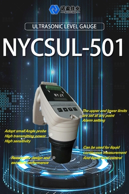 Good price 4-20mA Máy đo mực nước lỏng siêu âm NYCSUL-501 Cảm biến độ chính xác cao siêu âm máy đo độ sâu chất lỏng trực tuyến