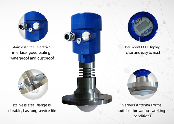 Good price Nhà máy Trung Quốc 4-20mA Cảm biến mức độ chất lỏng radar chống nhiệt 26G RS485 Máy đo mức độ radar tần số cao OEM với IP67 trực tuyến