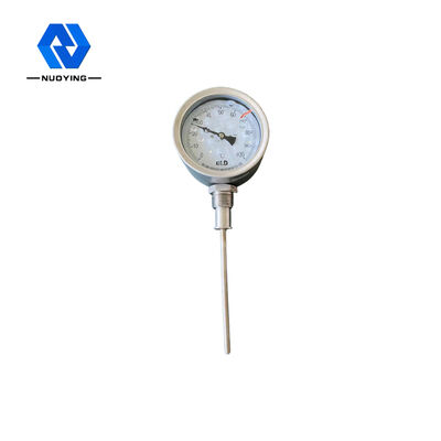 Giá tốt. Dầu thủy lực SS Nhiệt kế quay số lưỡng kim 150mm Kết nối ren trực tuyến