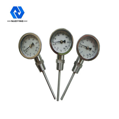 Giá tốt. Máy đo nhiệt độ lưỡng kim quay số 60mm 1.5 Độ chính xác SS304 0-150 độ trực tuyến